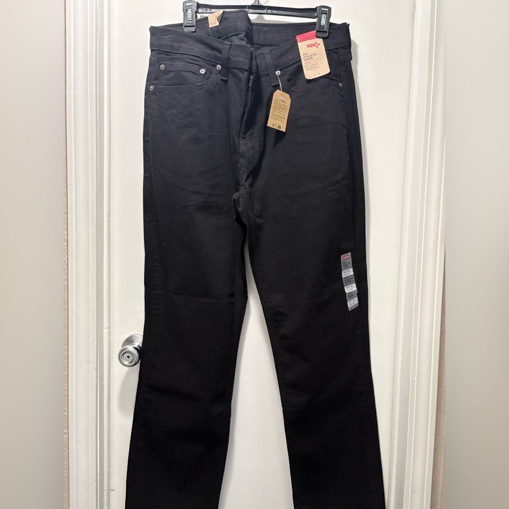 Levi's Mens 504 Taper Fit Black Jeans 36 x 34 NWT